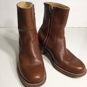 FRYE Vintage Women’s Cognac Leather Boots Size 6.5